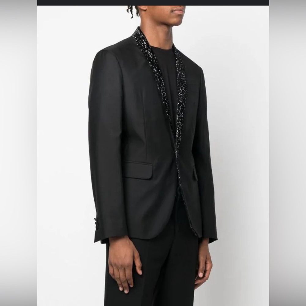 DSquared2 metallic-detail single-breasted blazer
